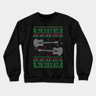 Guitar Music Ugly Christmas Sweater Gifts Crewneck Sweatshirt